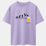 Beer Weekly Evolution Print Drop Shoulder Oversize T-Shirt