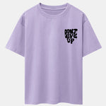 Don't Give Up Print Drop Shoulder Oversize T-Shirt