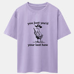 Cowboy Goose Print Drop Shoulder Oversize T-Shirt