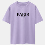 Paris Print Drop Shoulder Oversize T-Shirt