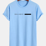 Regular Fit Balance Stripe Print Cotton T-Shirt