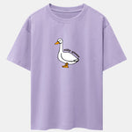 Silly Goose Print Drop Shoulder Oversize T-Shirt