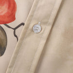 Men's Rose Flower Print Casual Short Sleeve Shirt