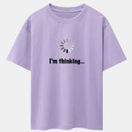 I'm Thinking Print Drop Shoulder Oversize T-Shirt