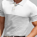 Men's Striped Knitted Business Casual POLO