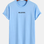 Regular Fit Believer Print Cotton T-Shirt