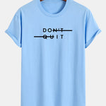 Regular Fit Don't Quit Print Cotton T-Shirt