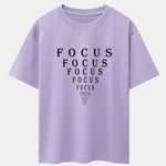 Focus Eye Chart Print Drop Shoulder Oversize T-Shirt