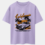 California Car Print Drop Shoulder Oversize T-Shirt