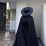 Dark Cape Two-way Wear Irregular Cape Skirt