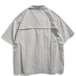Japanese Retro Multi-pocket Patchwork Loose T-shirt