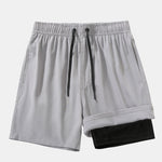 2 In 1 Drawstring Pocket Quick Dry Swim Shorts