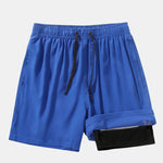 2 In 1 Drawstring Pocket Quick Dry Swim Shorts