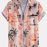 Island Print Button Up Shirt