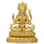 Buddha Stones Shakyamuni Amitabha Medicine Buddha Figurine Serenity Copper Statue Home Decoration