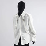 Deconstructed Long-sleeve Shirt with Strap Detailing