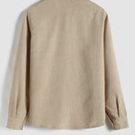 MENS HALF BUTTON CORDUROY LONG SLEEVES SHIRT