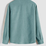 MENS HALF BUTTON CORDUROY LONG SLEEVES SHIRT