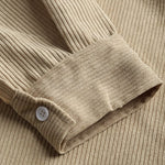 MENS HALF BUTTON CORDUROY LONG SLEEVES SHIRT