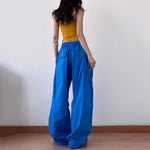 Retro Pleated Straight Wide-leg Pants