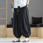 Loose Draped Ankle Tied Casual Harem Pants