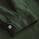 MENS HALF BUTTON CORDUROY LONG SLEEVES SHIRT