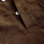 MENS HALF BUTTON CORDUROY LONG SLEEVES SHIRT