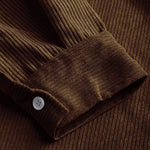 MENS HALF BUTTON CORDUROY LONG SLEEVES SHIRT