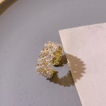 Premium Pearl Leaf Ring