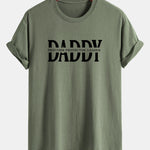 Regular Fit Daddy Print Cotton T-Shirt