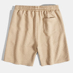 Striped Jacquard Button Up Shirt & Drawstring Shorts
