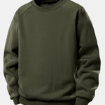 Basic Raglan Sleeve Crew Neck Sweatshirt