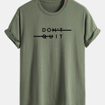 Regular Fit Don't Quit Print Cotton T-Shirt
