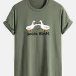 Regular Fit Goose Fist Bump Print Cotton T-Shirt