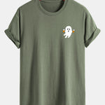 Regular Fit Beer Ghost Print Cotton T-Shirt