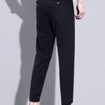 Slim Fit Tapered Cropped Trousers