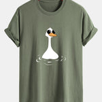 Regular Fit Sunglasses Goose Print Cotton T-Shirt