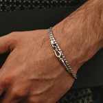 Classic Hook Silver Chain Bracelet