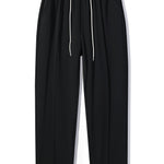 Relax Fit Long Sleeve 2 In 1 Waffle T-Shirt & Single Pleat Drawstring Straight Leg Pants
