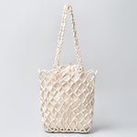 Buddha Stones Hand-woven Wooden Beads Shoulder Bag Handbag