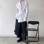 Solid Color Stand Collar Long Sleeve Shirt