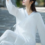 Buddha Stones Yoga Cotton Linen Clothing Uniform Meditation Zen Practice Women's Set (Extra 30% Off | USE CODE: FS30)