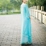 Buddha Stones 3Pcs Yoga Chiffon Clothing Uniform Meditation Zen Practice Women's Set  (Extra 30% Off | USE CODE: FS30)