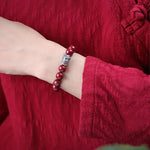 Buddha Stones 999 Sterling Silver PiXiu Natural Cinnabar Wealth Luck Bracelet (Extra 30% Off | USE CODE: FS30)