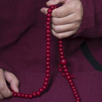 Buddha Stones 108 Mala Beads Natural Abelia Biflora Wood Protection Bracelet