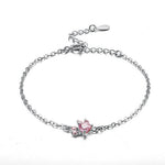 Rose Gold Paw Jewelry Set – 4 Pieces with Zirconia Heart (Ring, Necklace, Earrings, Bracelet)