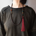 Buddha Stones 108 Mala Beads Natural Tibet Purple Bodhi Seed Auspiciousness Bracelet (Extra 30% Off | USE CODE: FS30)