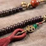 Buddha Stones 108 Mala Beads Natural Tibet Purple Bodhi Seed Auspiciousness Bracelet (Extra 30% Off | USE CODE: FS30)