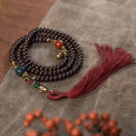 Buddha Stones 108 Mala Beads Natural Tibet Purple Bodhi Seed Auspiciousness Bracelet (Extra 30% Off | USE CODE: FS30)