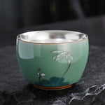 Buddha Stones Butterfly Goldfish Lotus Koi Fish Ceramic Teacup Kung Fu Tea Cup 120ml (Extra 35% Off | USE CODE: FS35)